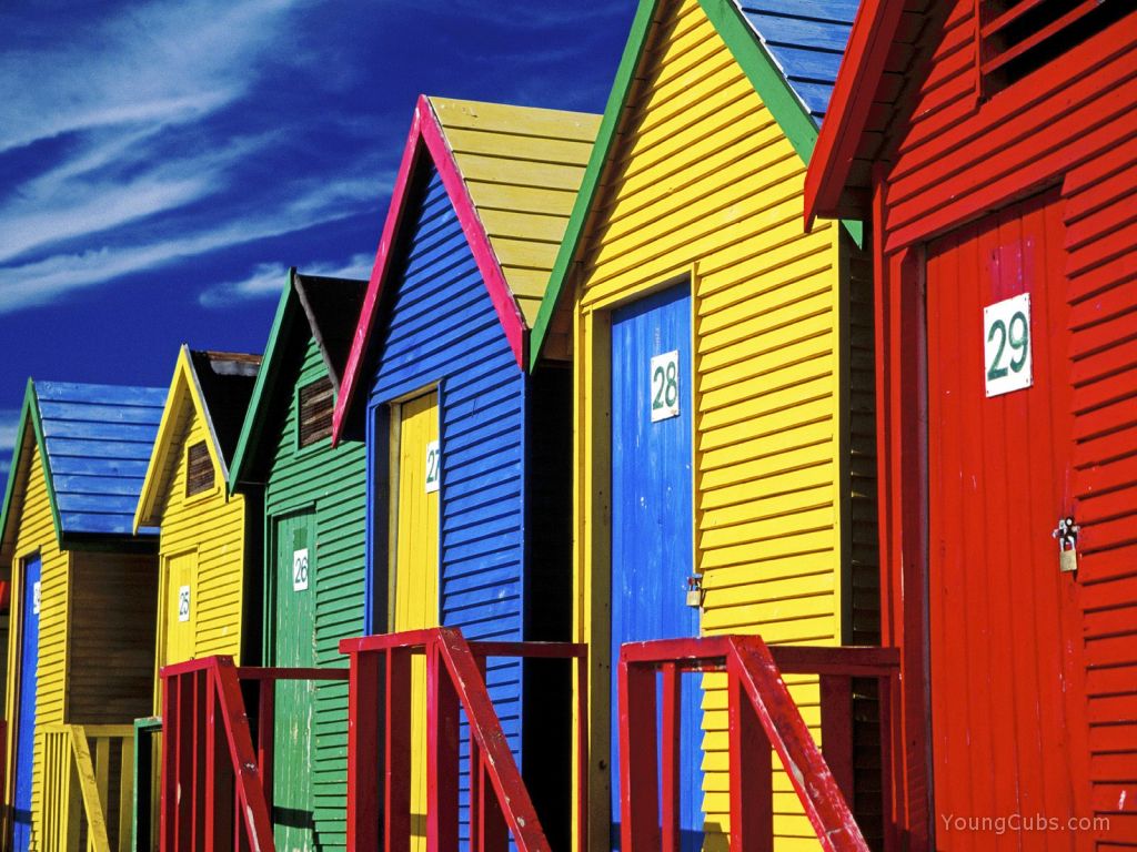 Saint James Beach Houses, Cape Peninsula, South Africa